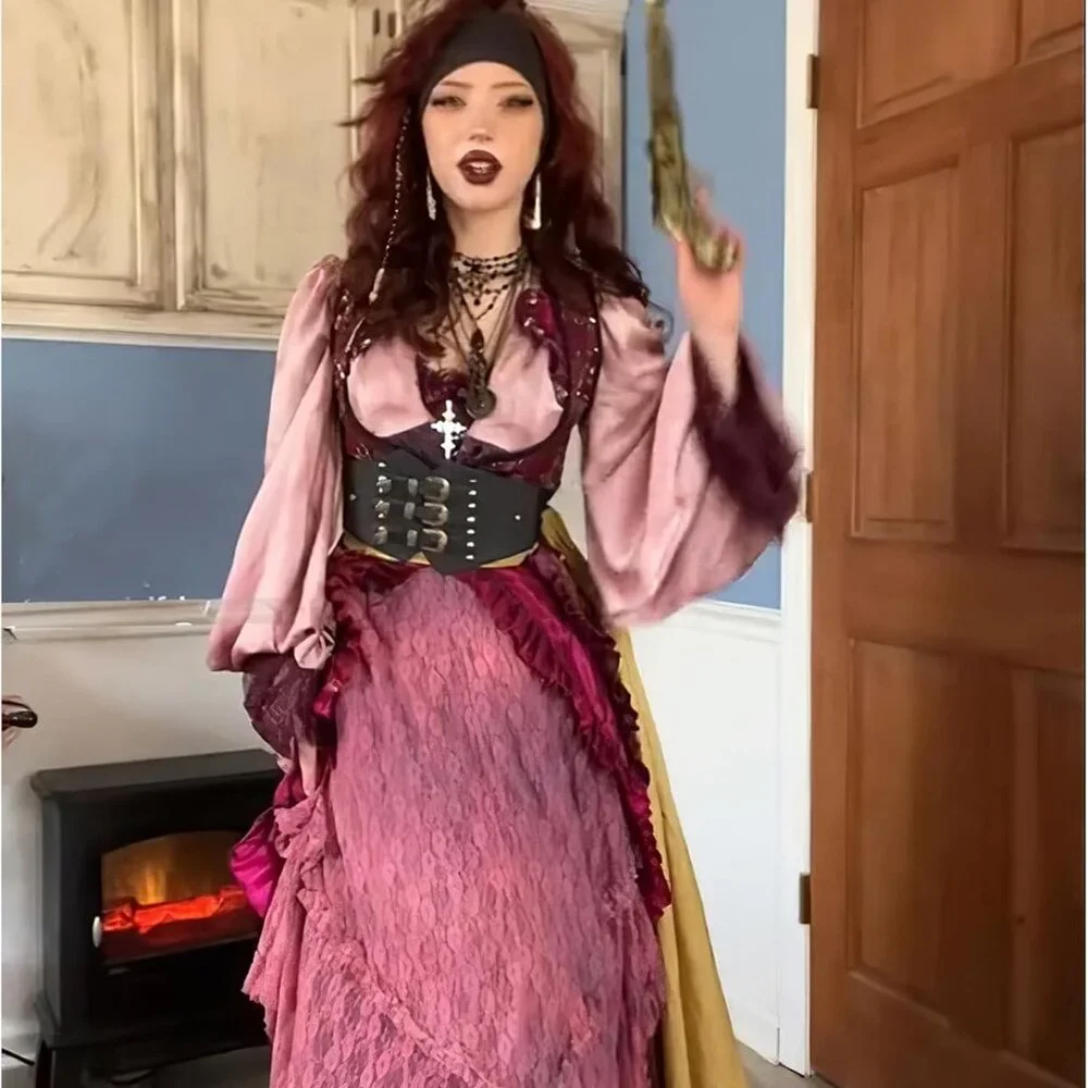 Renaissance Corset Belt for Women Wide Leather Waist Belt for Dresses and Costum - Picture 2 of 7